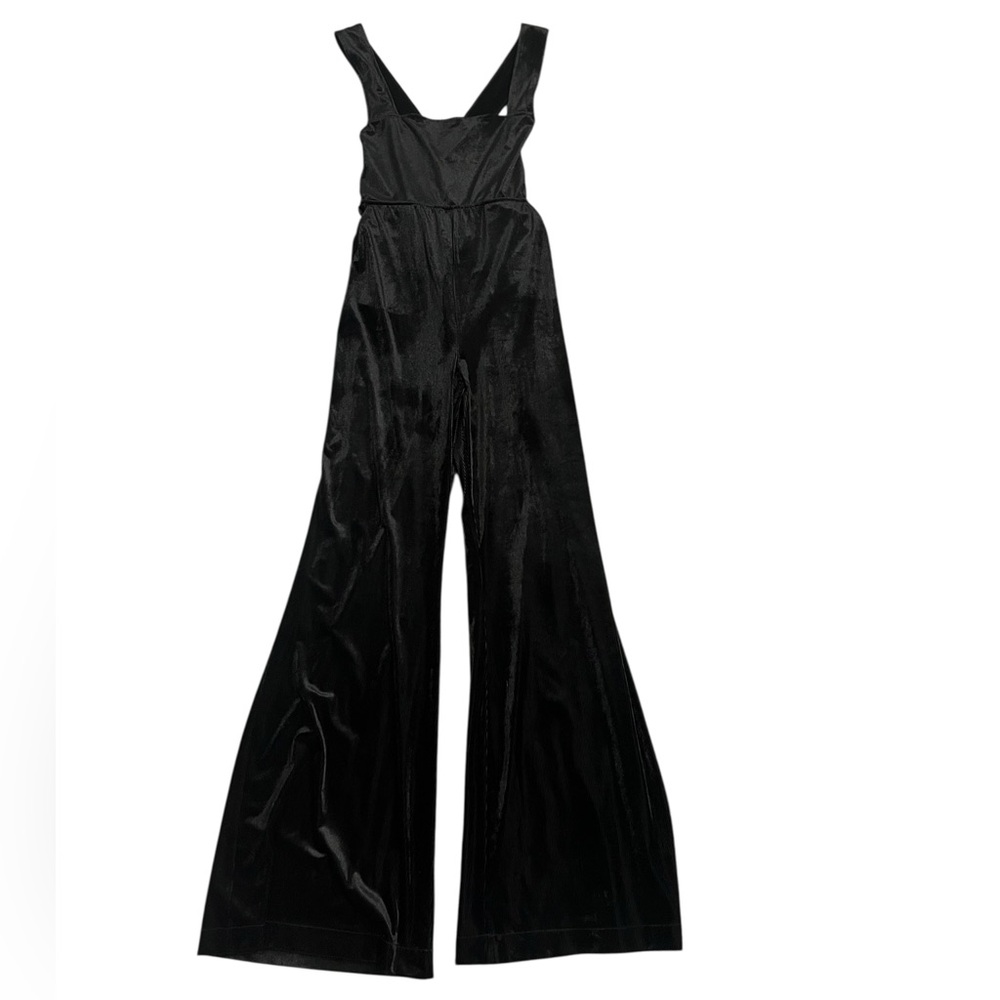 Women's Show Me Your Mumu Black Velvet Judy Jumpsuit M
